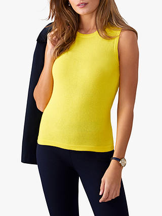 Pure Collection Knitted Tank Top, Yellow
