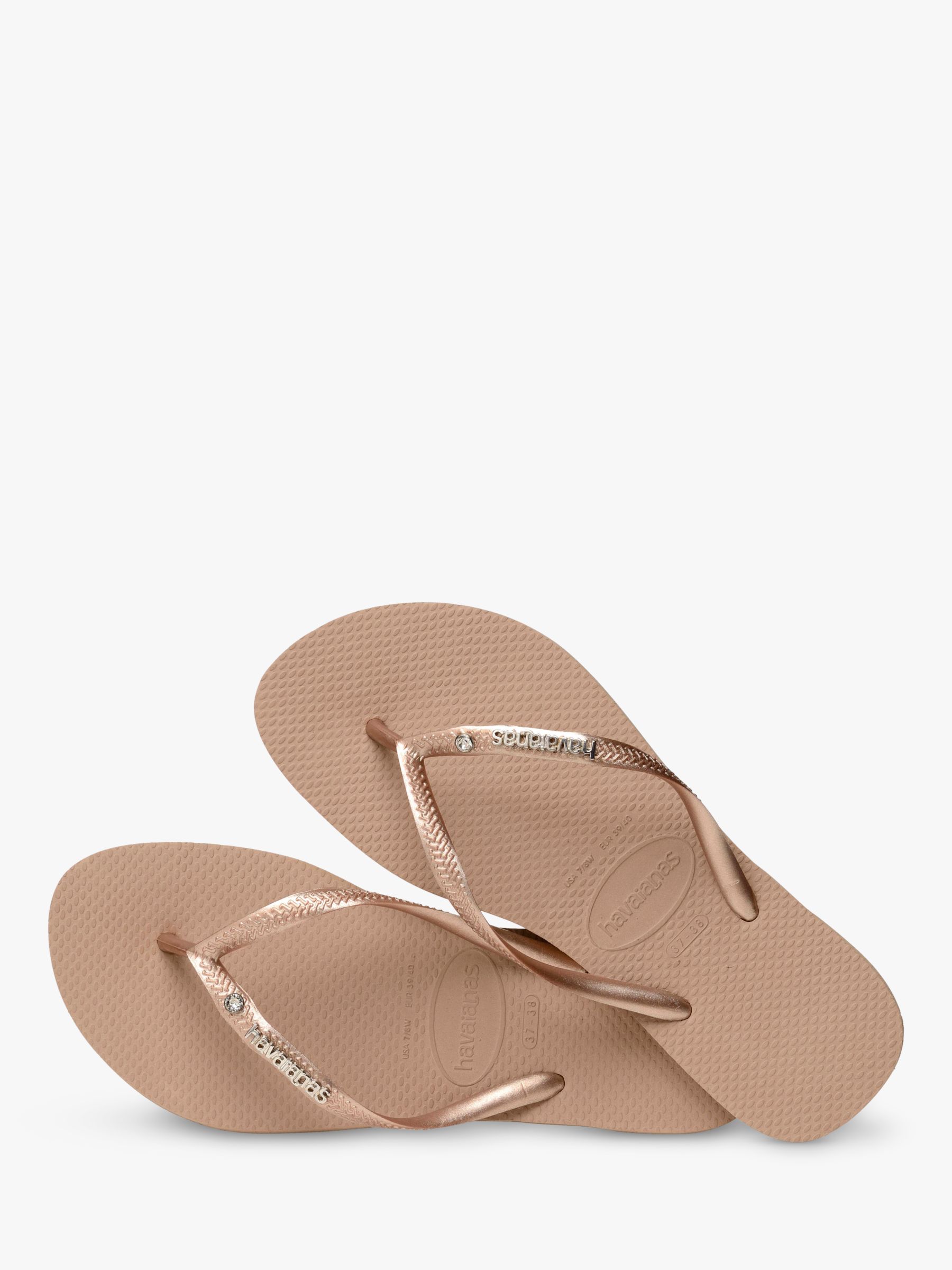 havaianas rose gold crystal