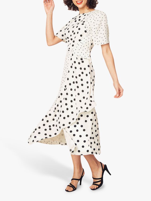 Oasis spot on sale patched midi dress