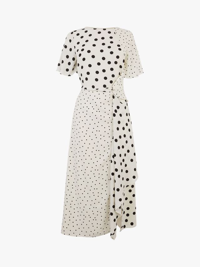 Oasis white on sale polka dot dress