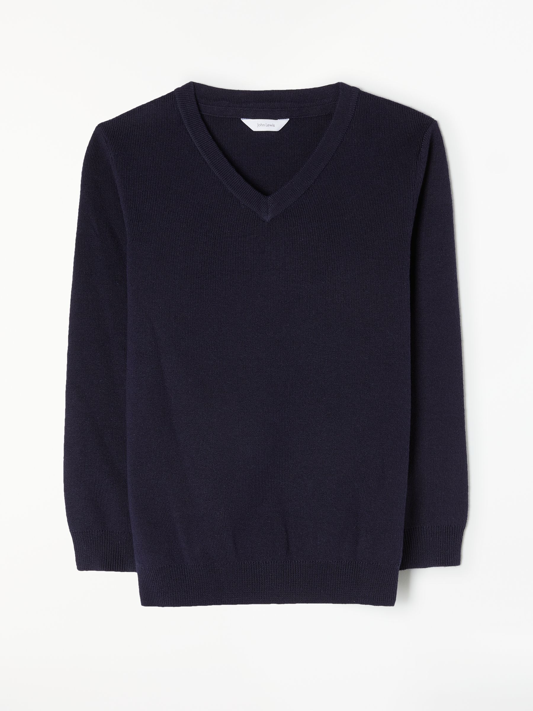 John Lewis & Partners Unisex School V-Neck Jumper at John Lewis & Partners