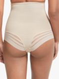 John Lewis Rae Firm Control High Waist Briefs, Almond