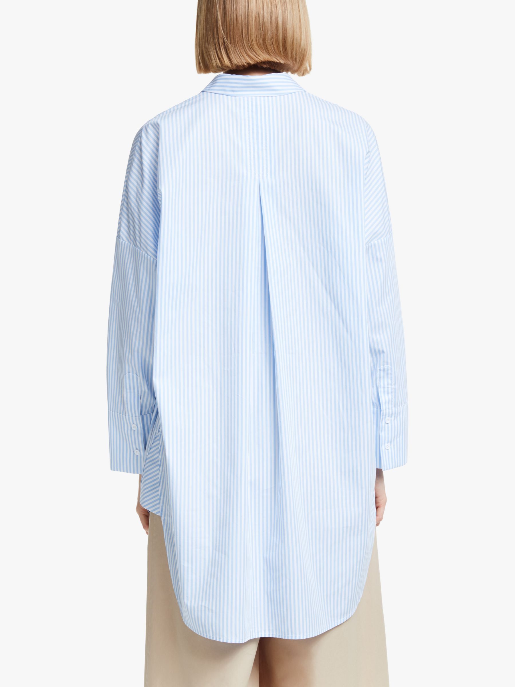 Kin Stripe Cotton Poplin Shirt, Blue