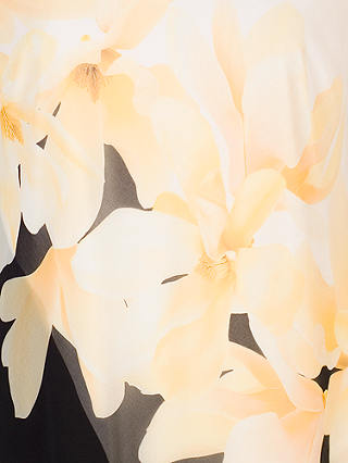 chesca Chiffon Floral Print Cami Top, Black/Yellow/Ivory