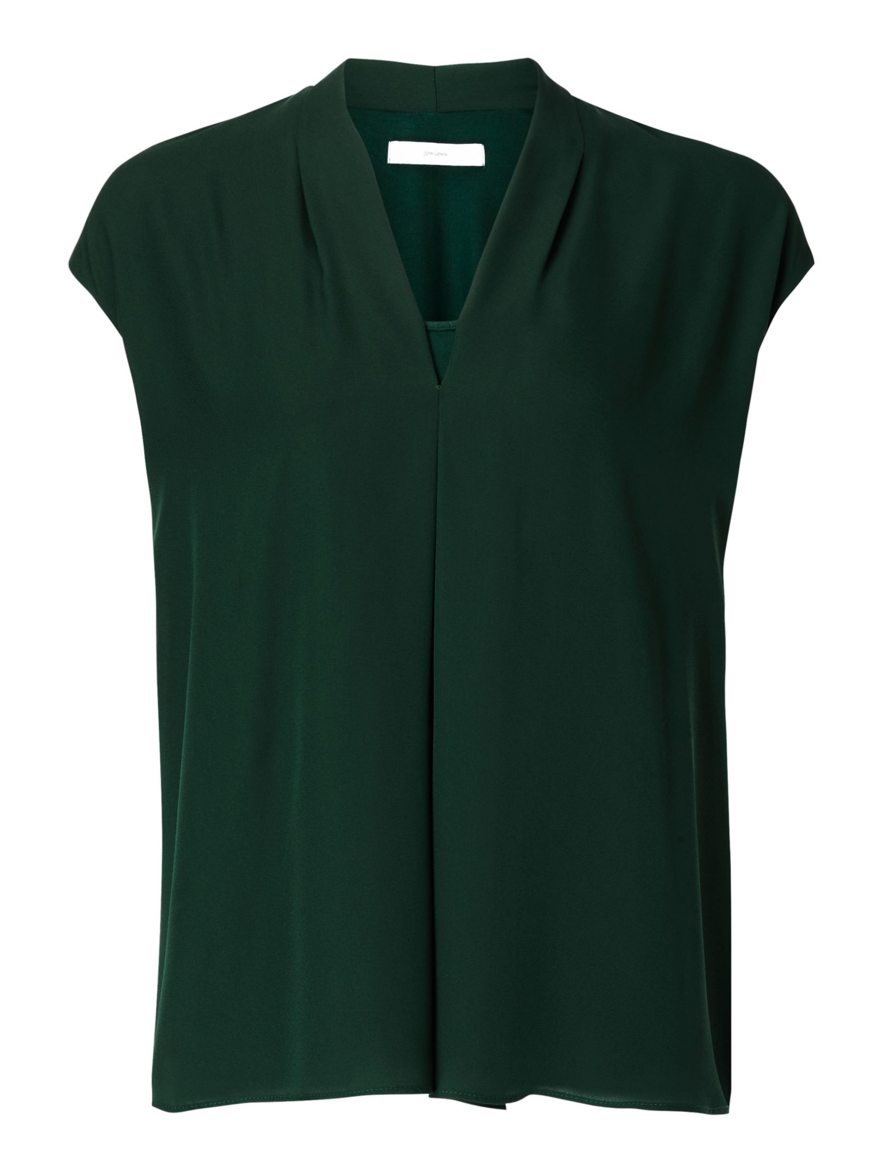 John Lewis & Partners Cora Pleat VNeck Blouse at John Lewis & Partners