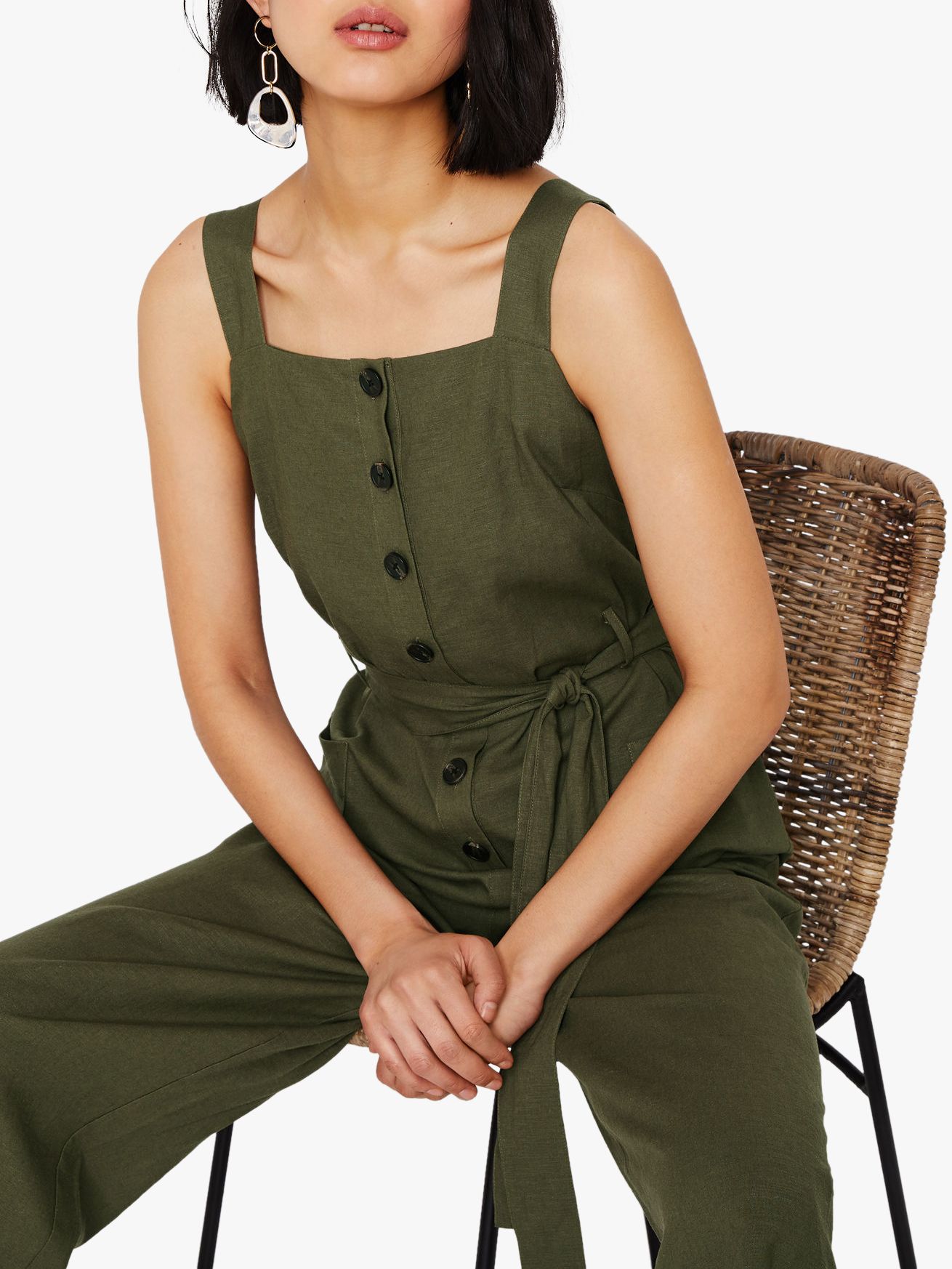 warehouse linen jumpsuit