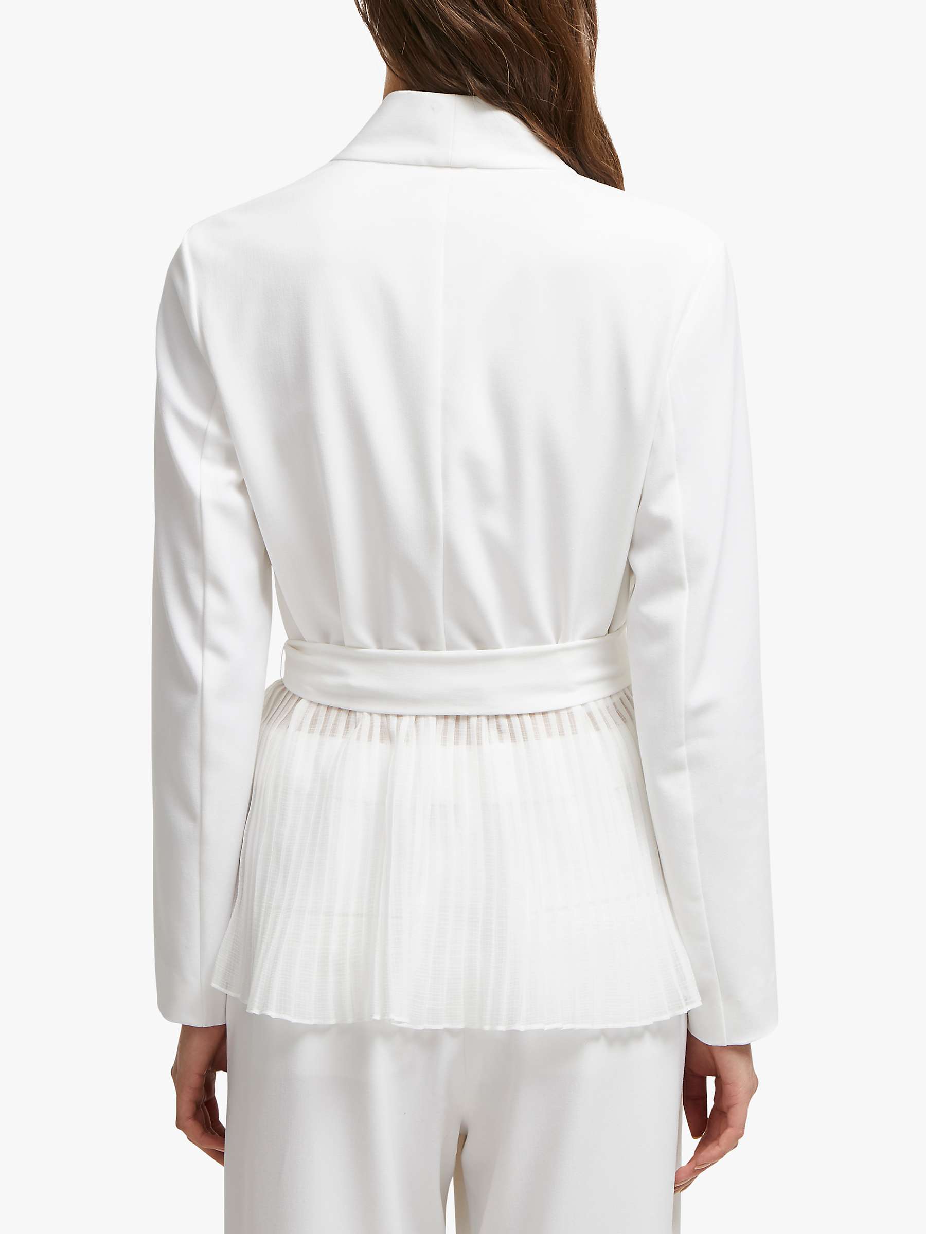 French Connection Angeline Sheer Belted Jacket, Summer White at John ...