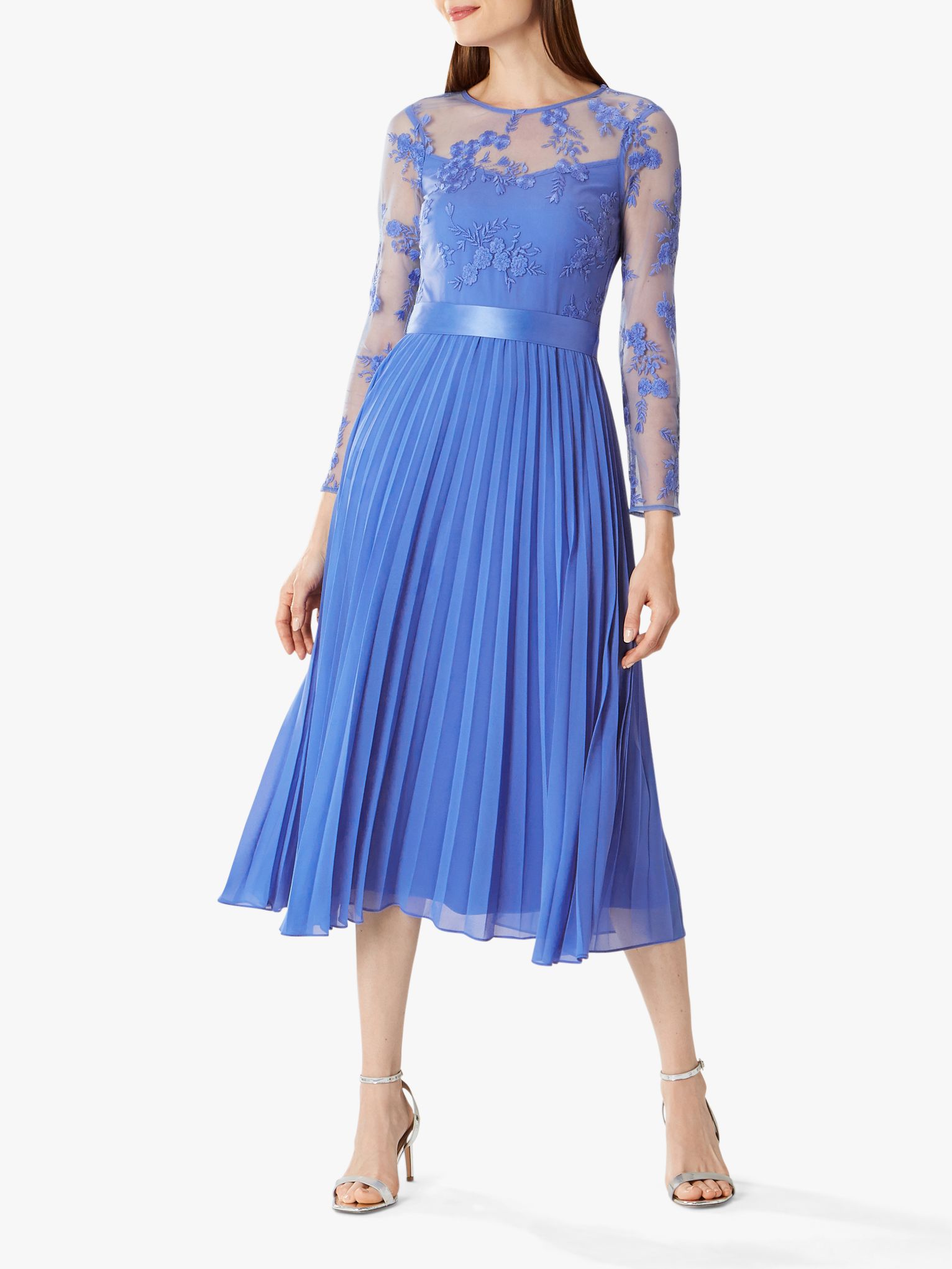 cornflower blue midi dress
