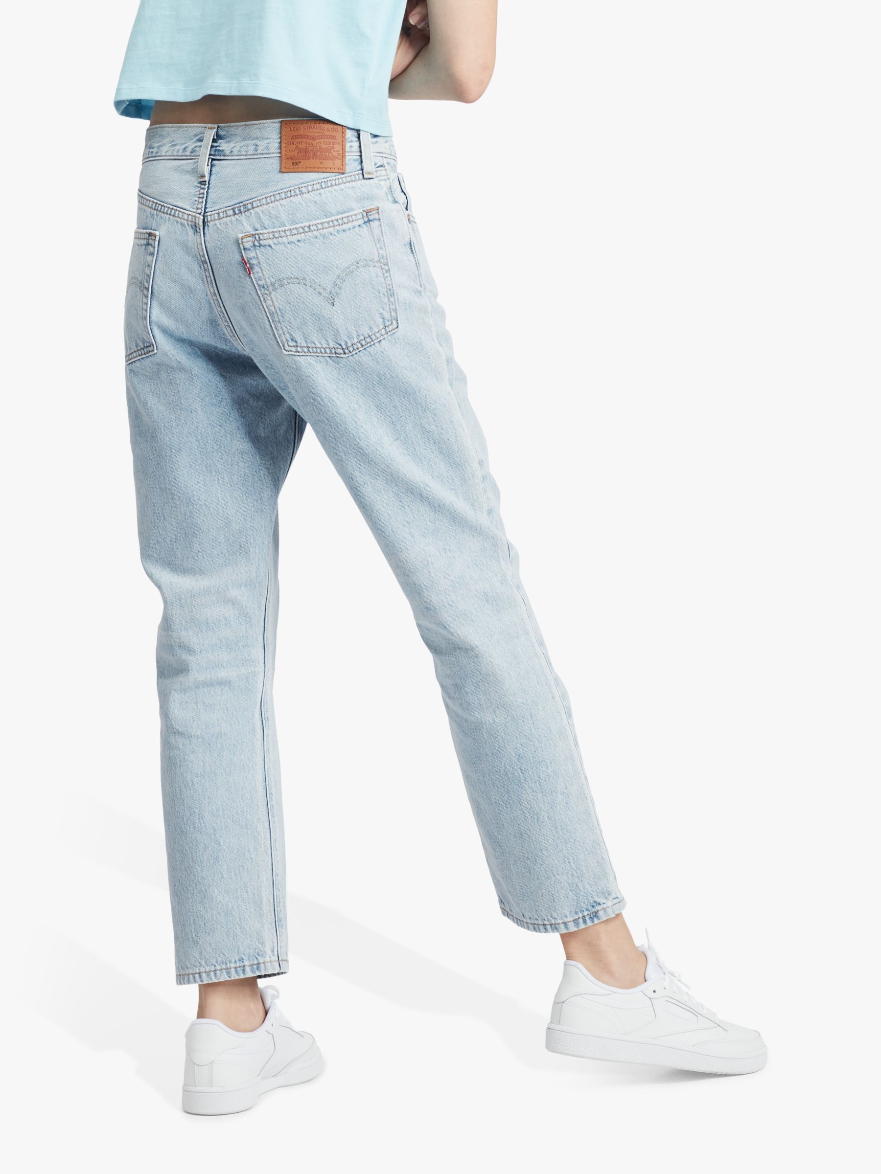 levis 501 crop jeans white