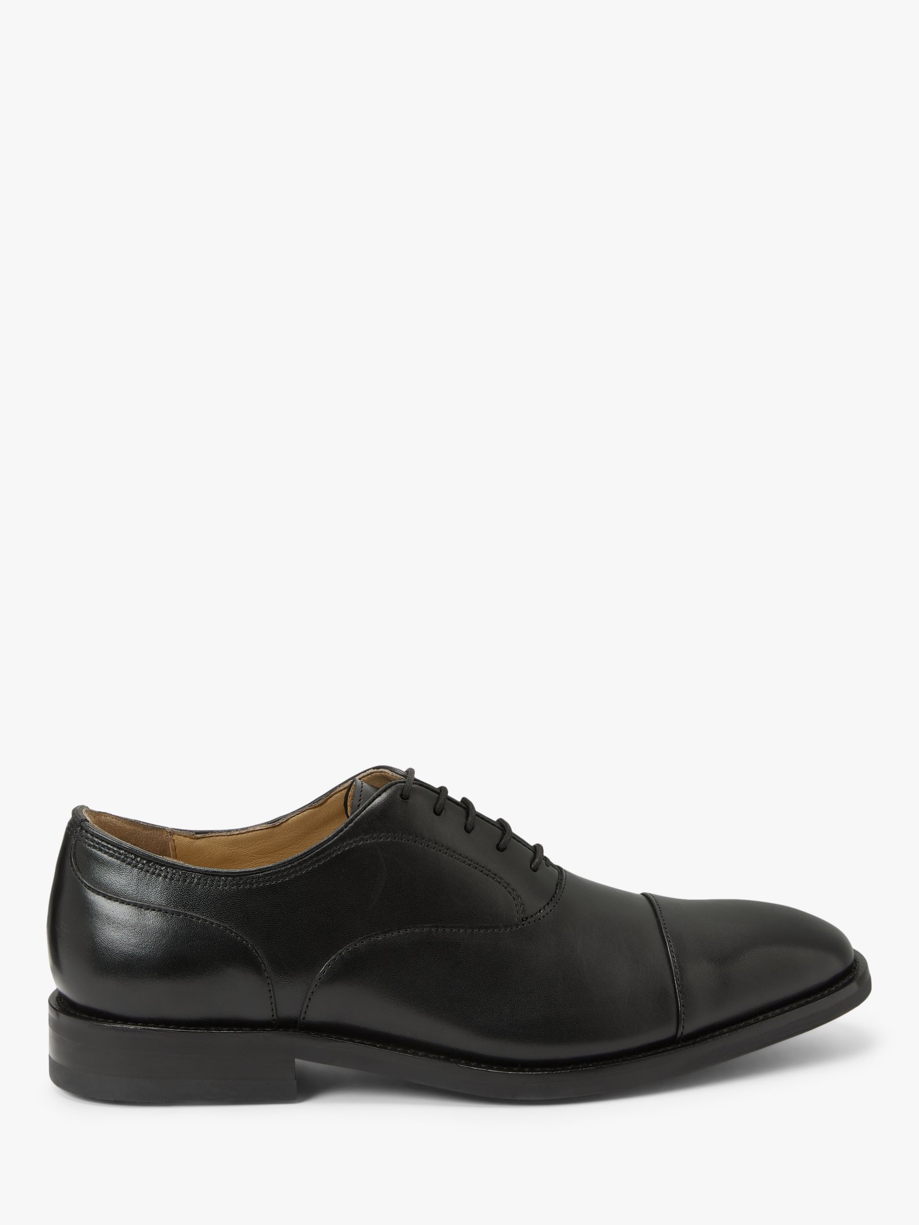 John Lewis Glympton Leather Oxford Shoes, Black, 7