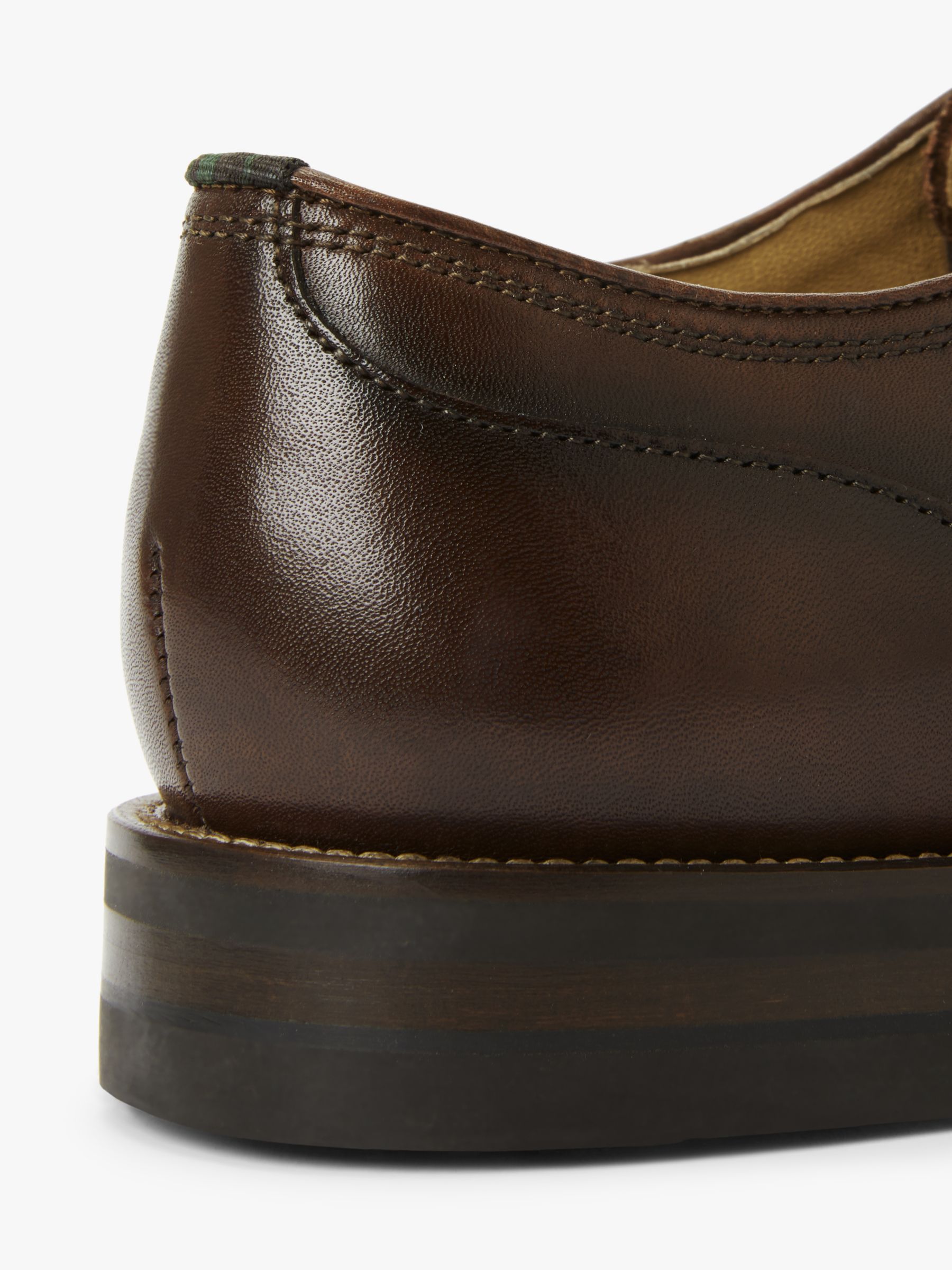 John Lewis Glympton Leather Oxford Shoes, Brown at John Lewis & Partners