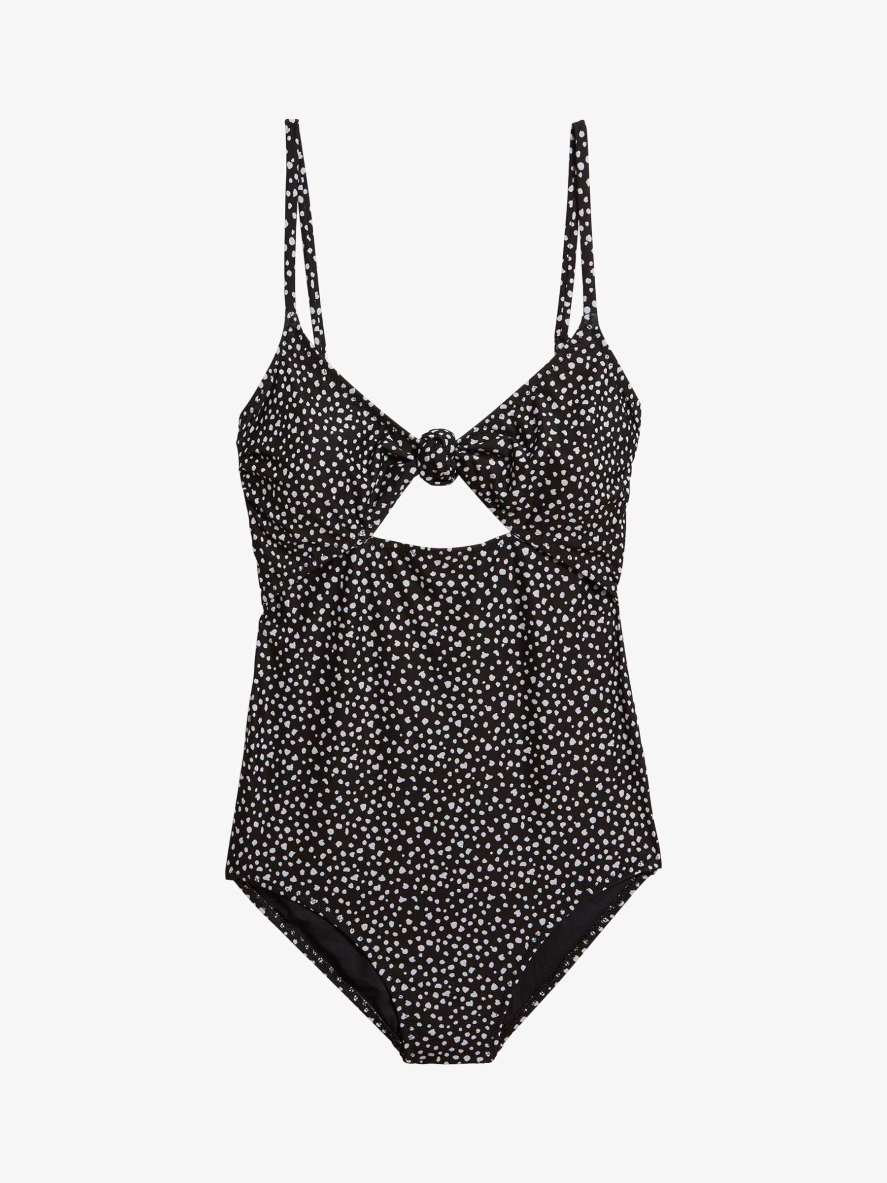 AllSaints Rita Splash Swimsuit, Black at John Lewis & Partners