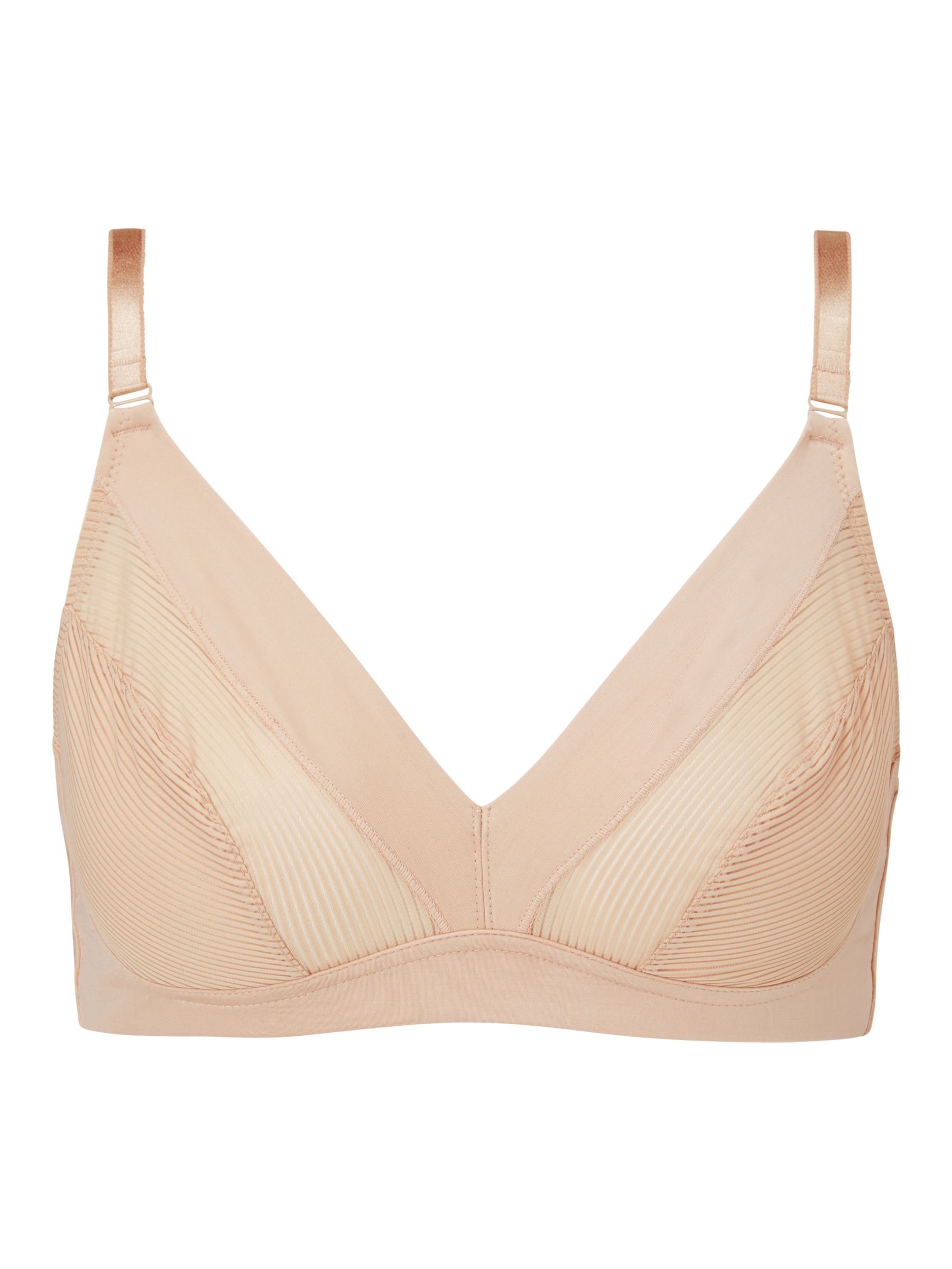 John Lewis Leah Non Wired Non Padded Bra, Almond at John Lewis & Partners
