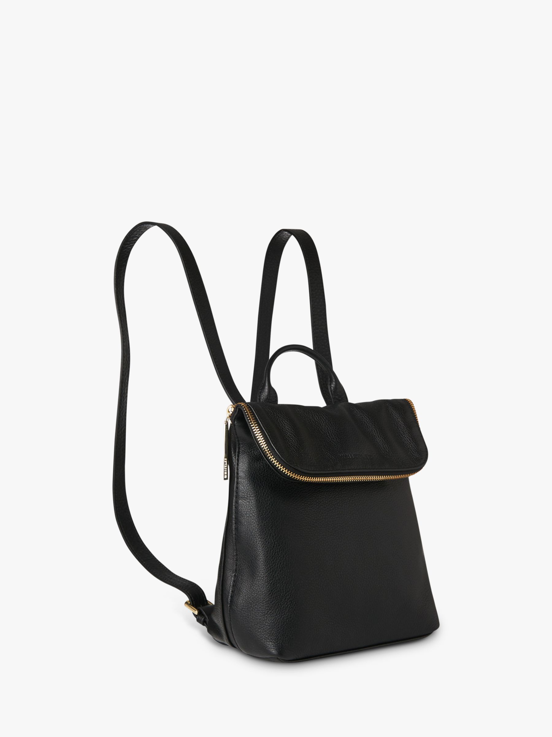 Buy Whistles Mini Verity Leather Backpack, Black Online at johnlewis.com
