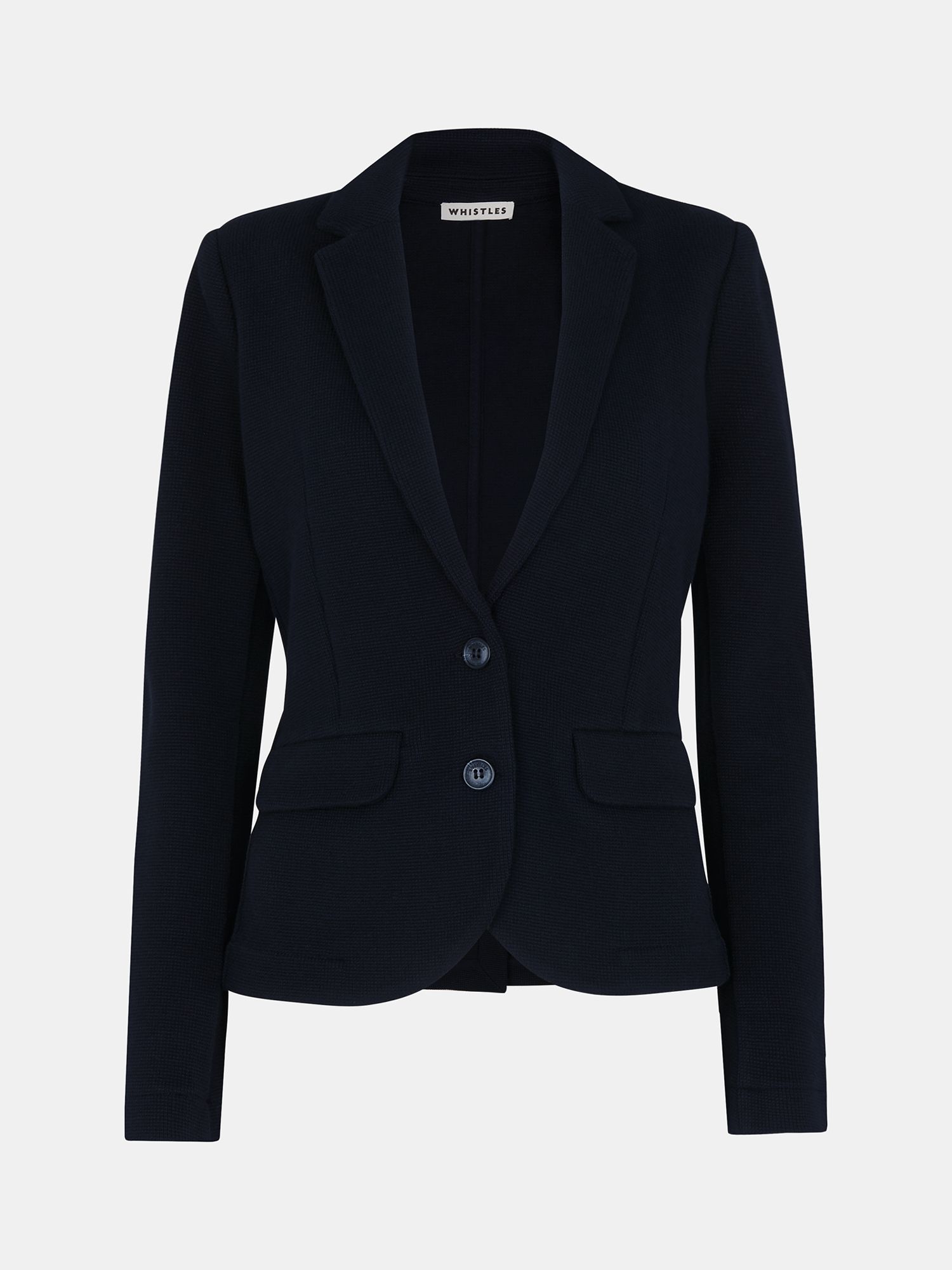 Whistles Slim Jersey Jacket, Navy