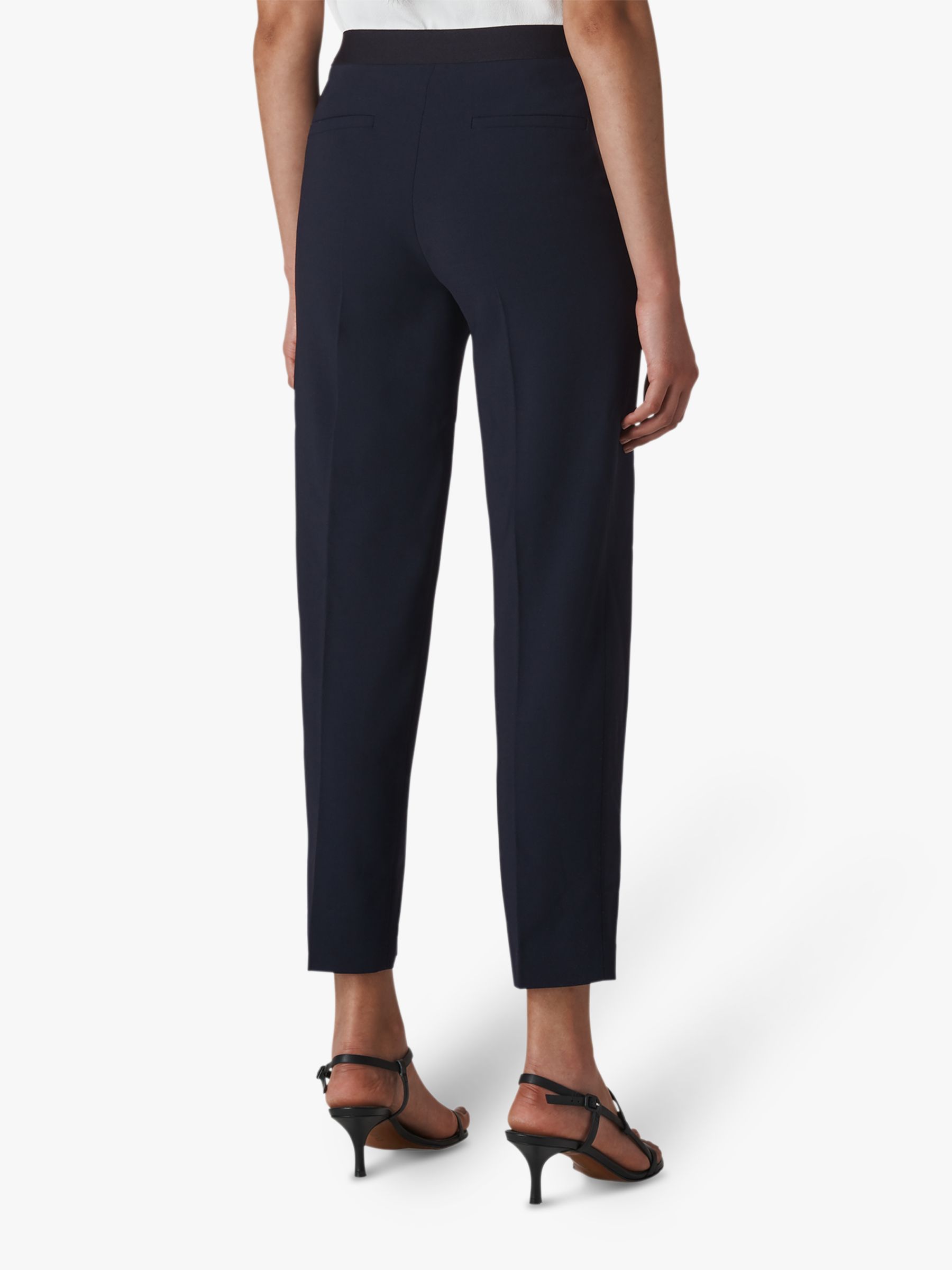 Whistles Anna Elasticated Waist Trousers, Navy