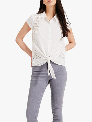 Phase Eight Cordie Cutwork Blouse, White
