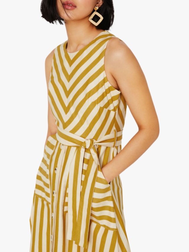 Warehouse chevron clearance stripe midi dress