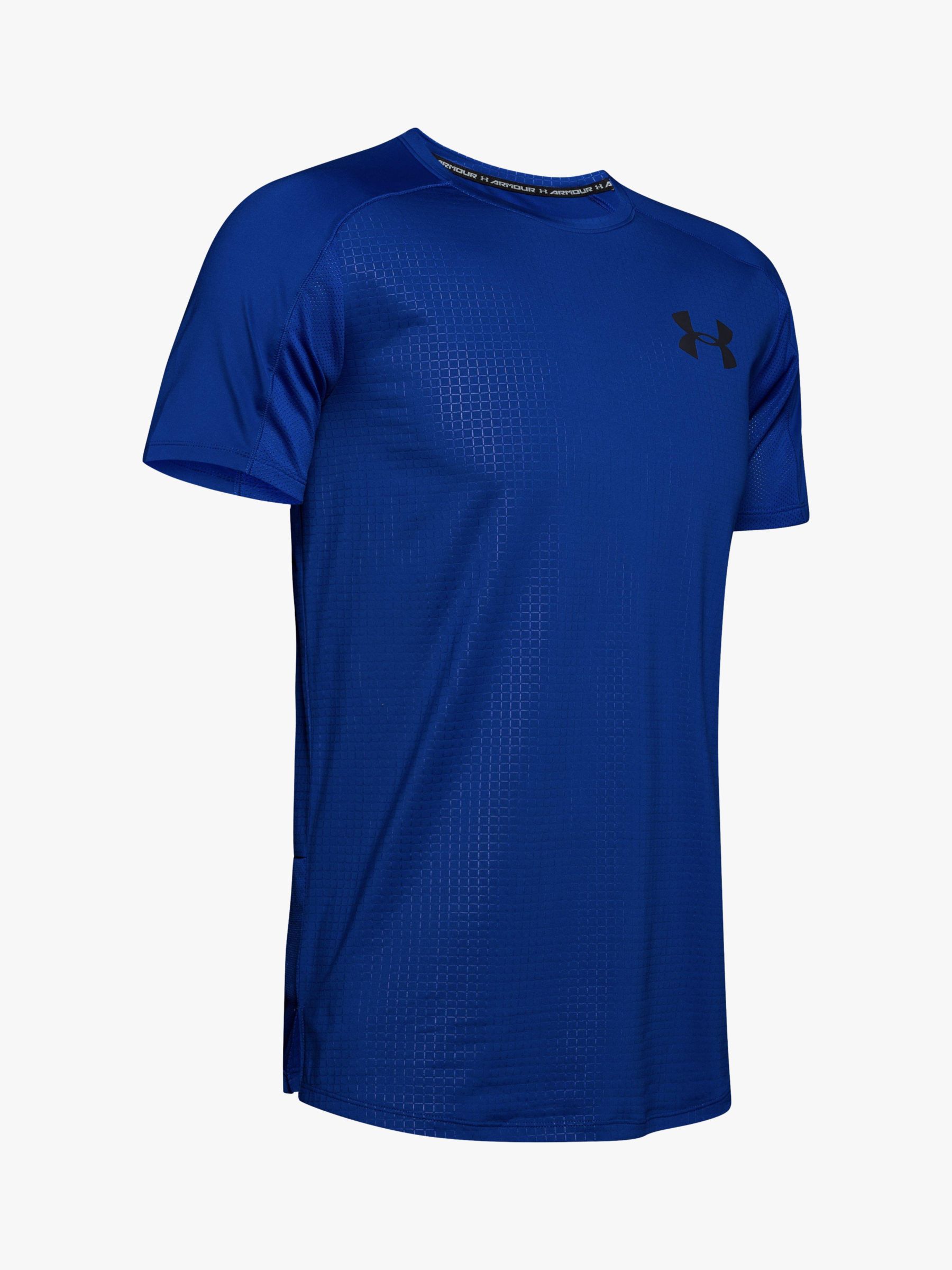 Under Armour MK-1 Short Sleeve Embossed Training Top, Royal/Academy, M