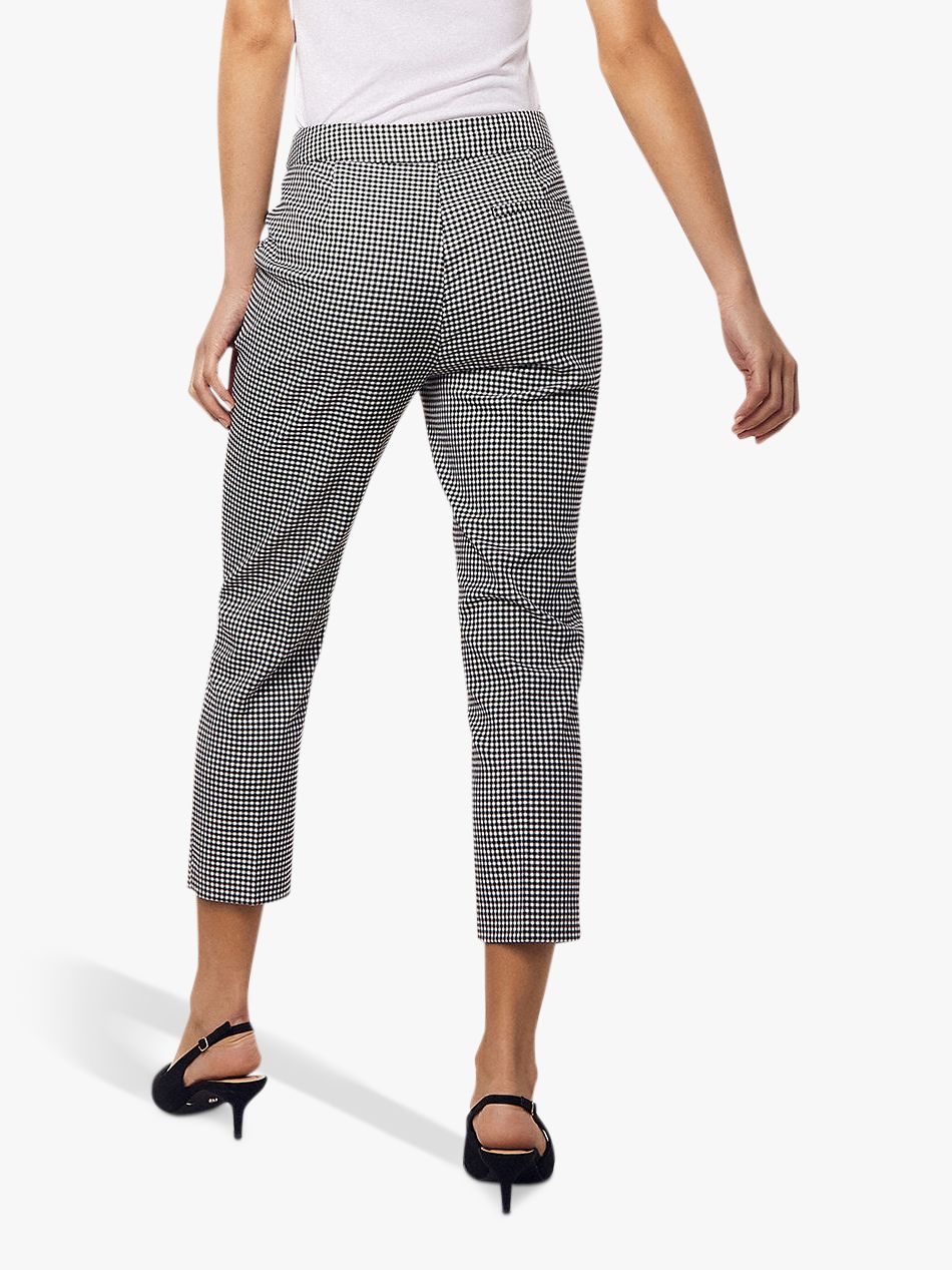 gingham capri trousers