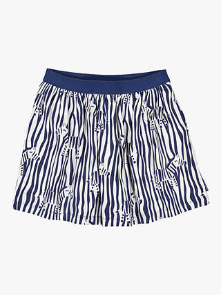 Polarn O. Pyret Children's Zebra Print Skirt, Dark Blue