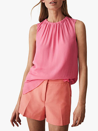 Reiss Lena Bow Back Top, Pink