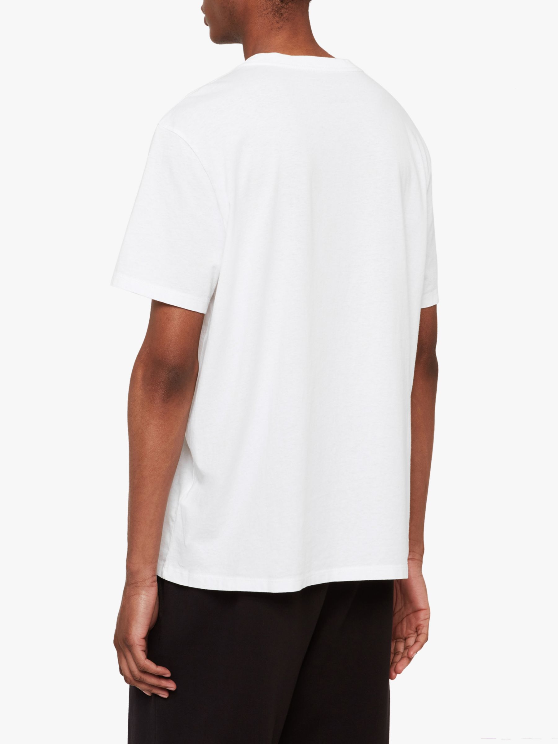 AllSaints Twilight Stars Cotton Short Sleeve T-Shirt, Optic White/Black