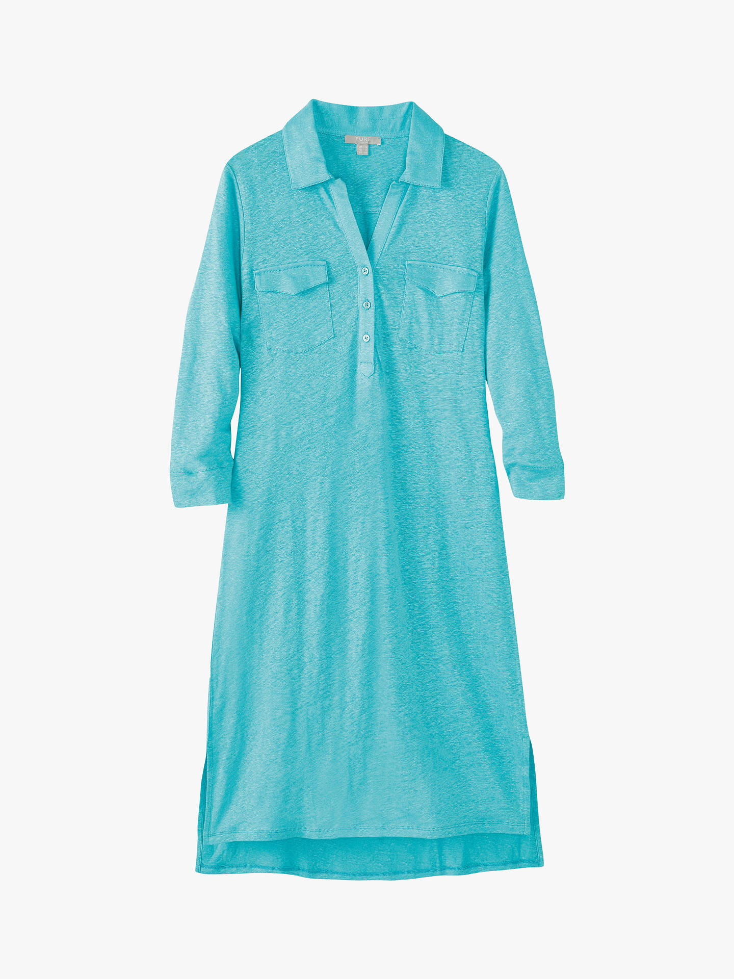 Pure Collection Linen Jersey Tunic Dress at John Lewis & Partners