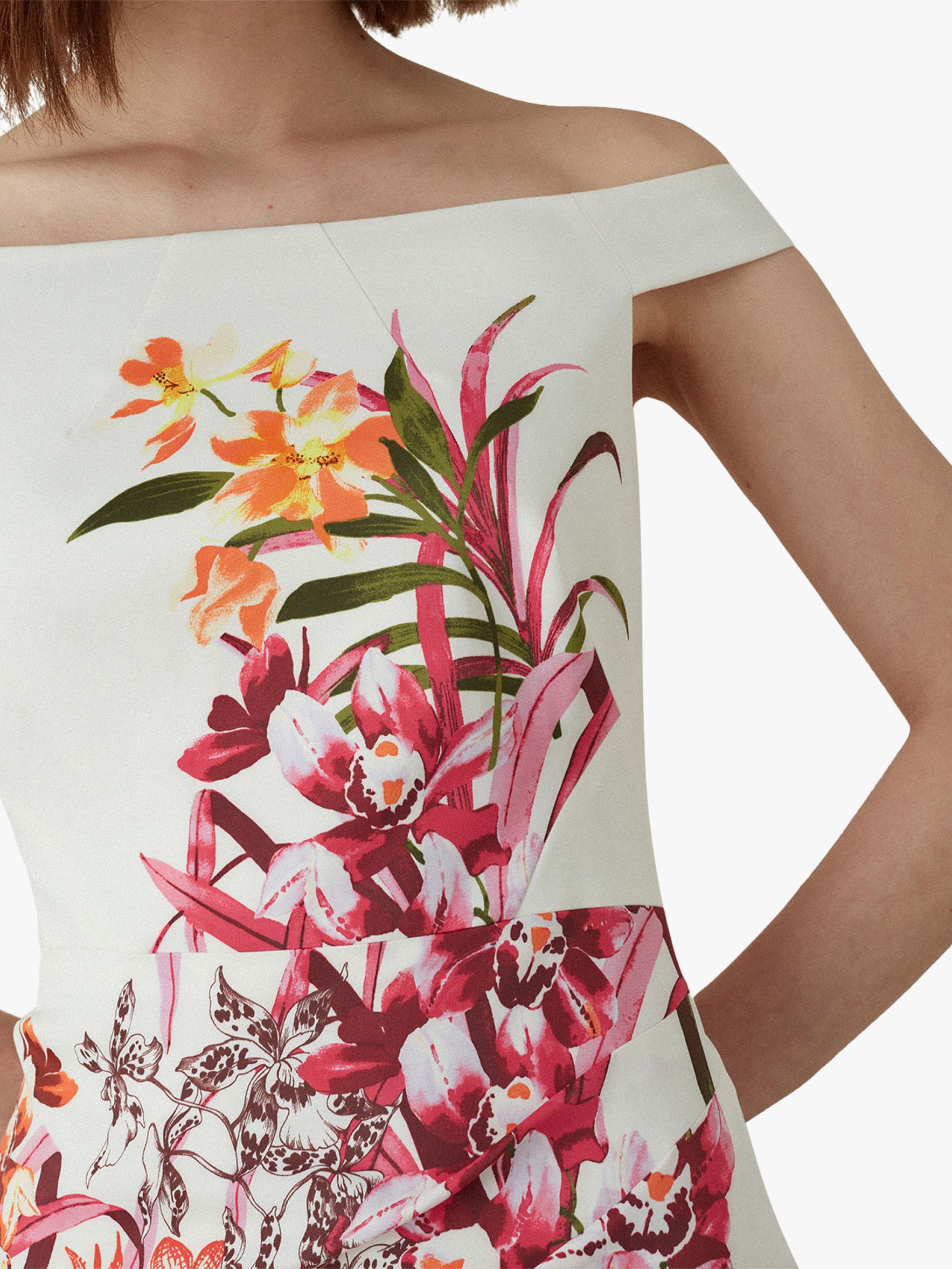 karen millen orchid floral pencil dress