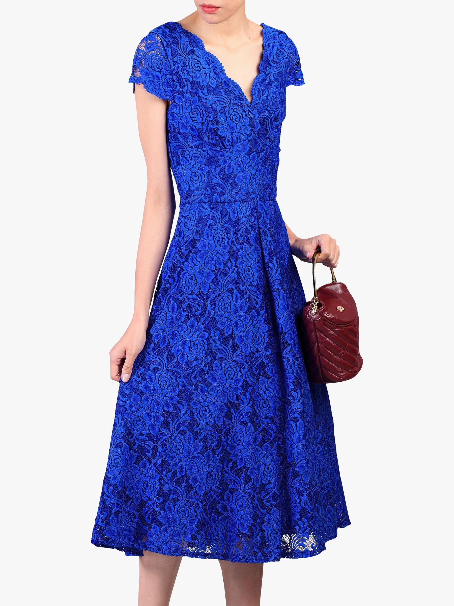 jolie moi blue lace dress