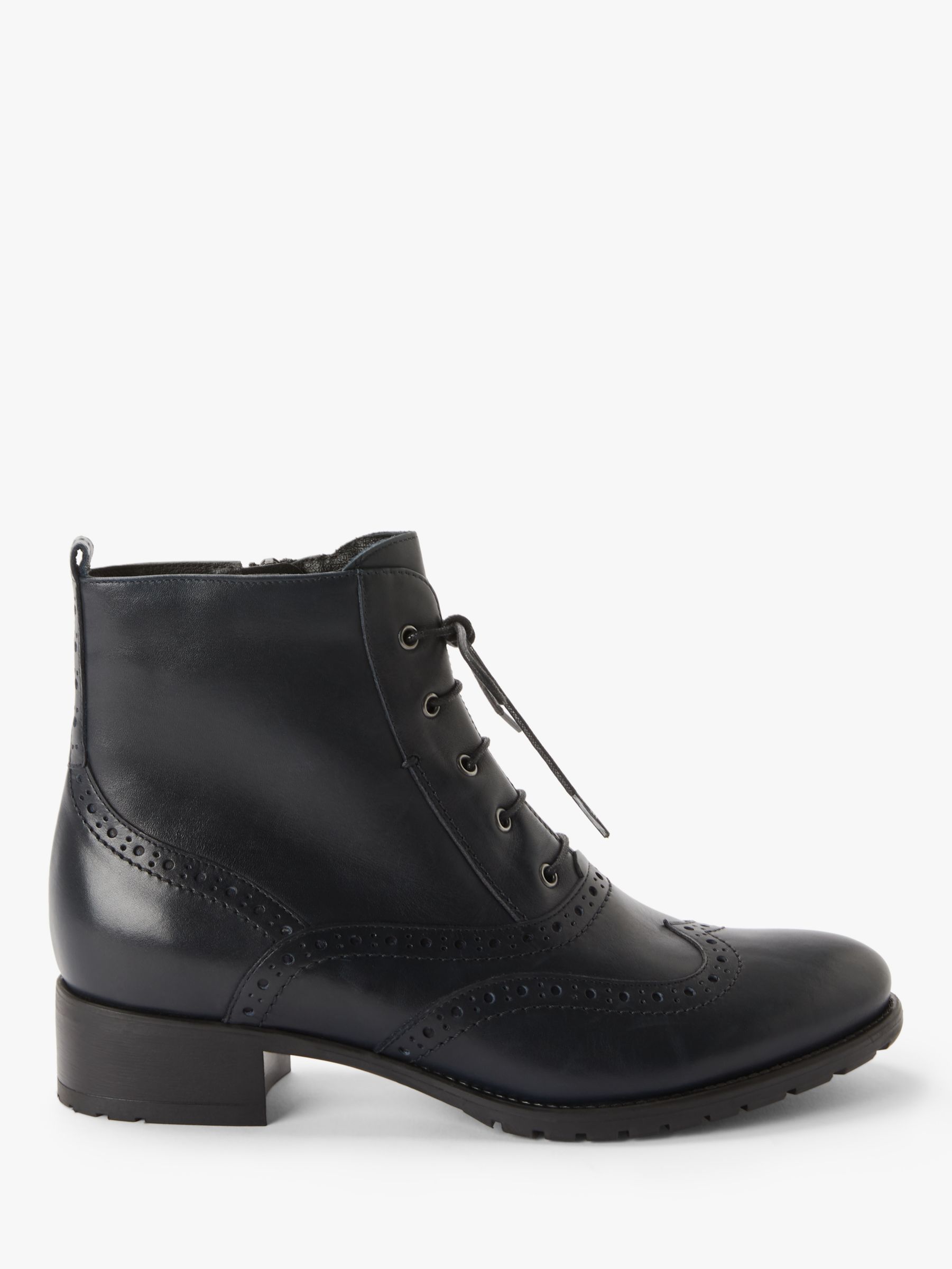 John Lewis & Partners Cambridge Leather Lace-Up Ankle Boots at John ...