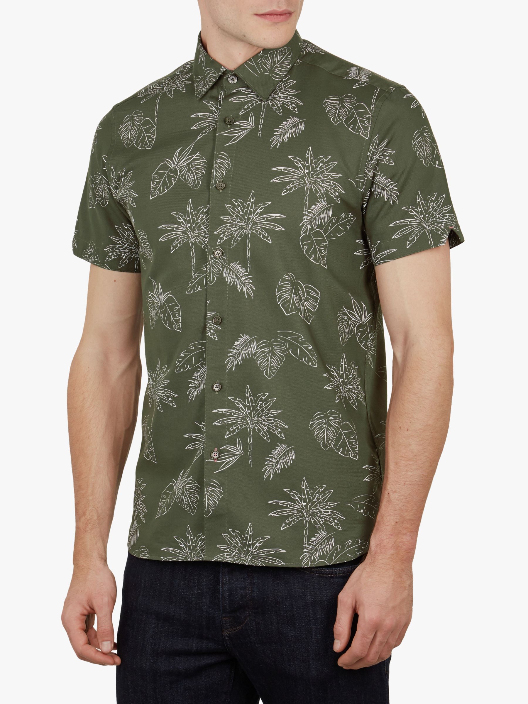 Ted Baker Lushh Tropical Leaf Print Shirt