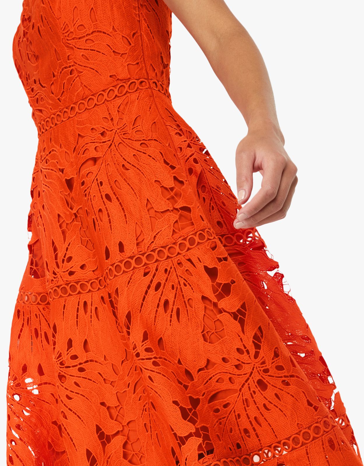 monsoon orange lace dress
