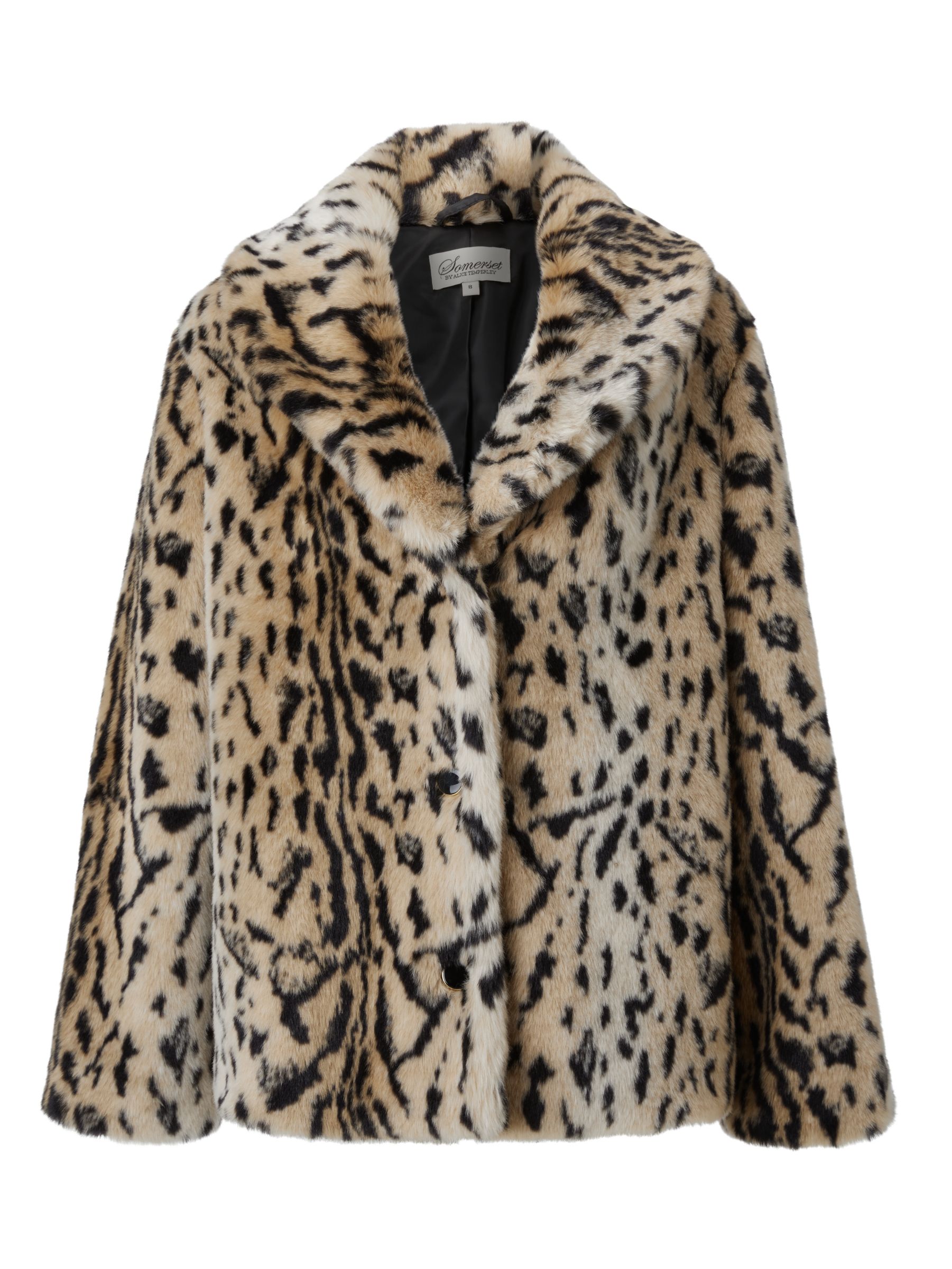 Somerset by Alice Temperley Leopard Fur Coat, Neutral