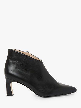 John Lewis & Partners Waverly Leather Shoe Boots, Black