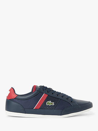 Lacoste Chaymon Colour Block Trainers, Navy/Red