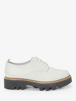 Kin Fayth Leather Lace Up Chunky Brogues, White