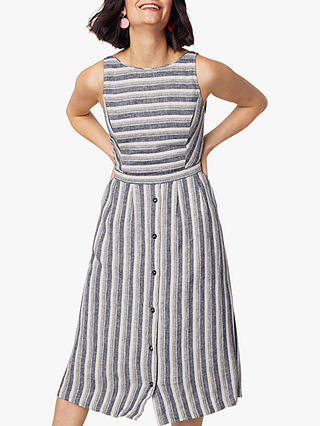 Oasis Stripe Button Dress, Multi