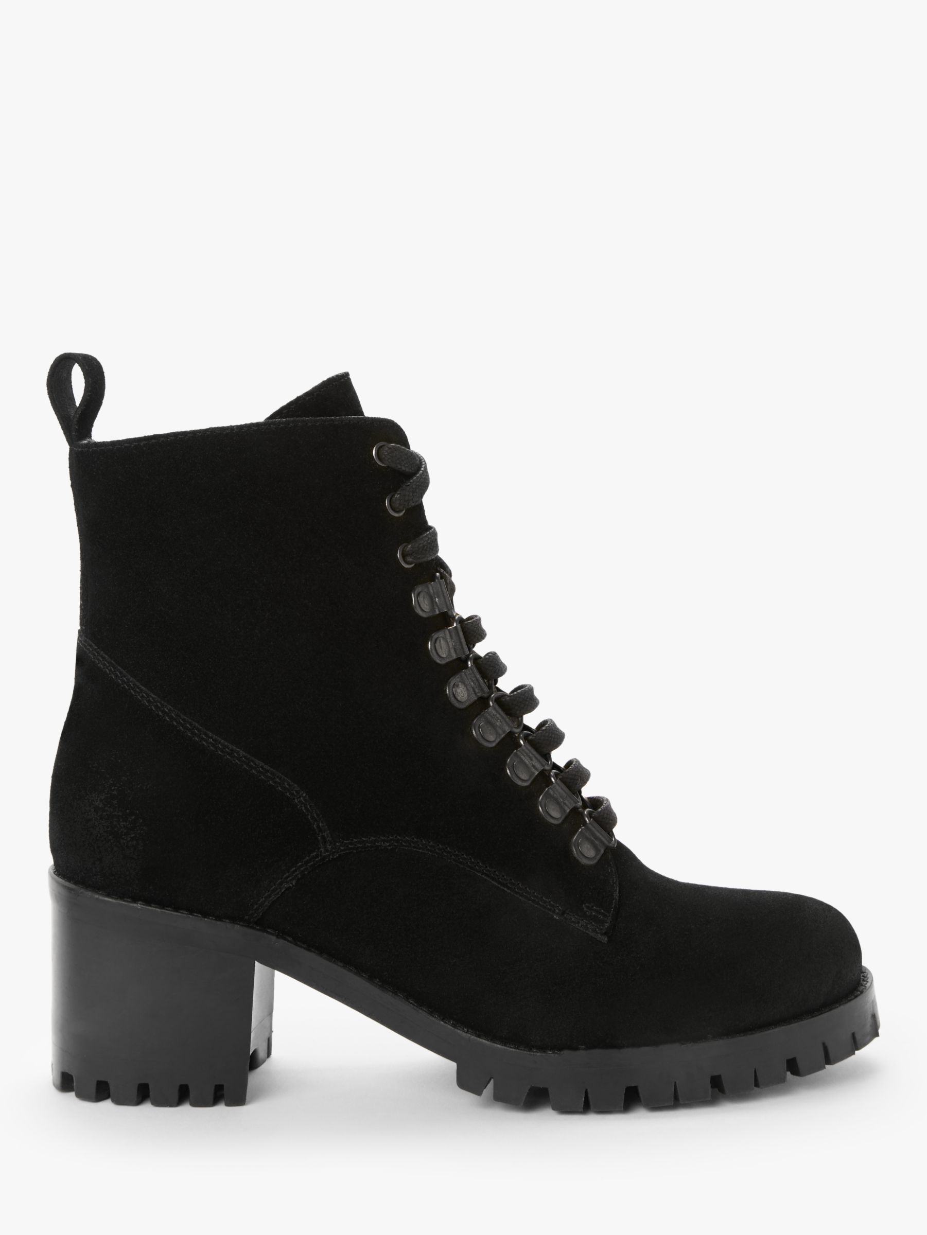 AND/OR Rubee Lace-Up Heeled Ankle Boots, Black