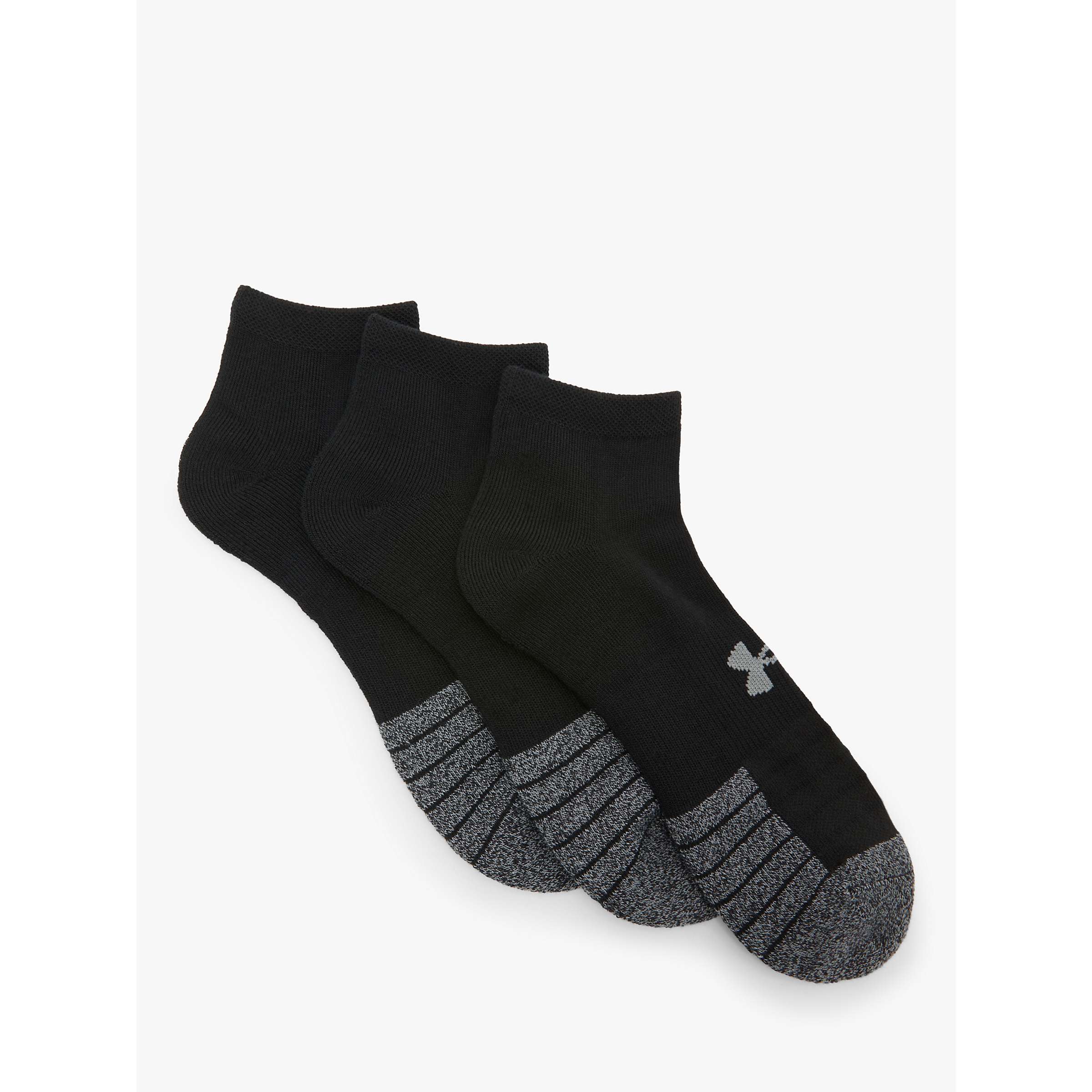 Buy Under Armour HeatGear Lo Cut Socks, Pack of 3, Black/Steel Online at johnlewis.com