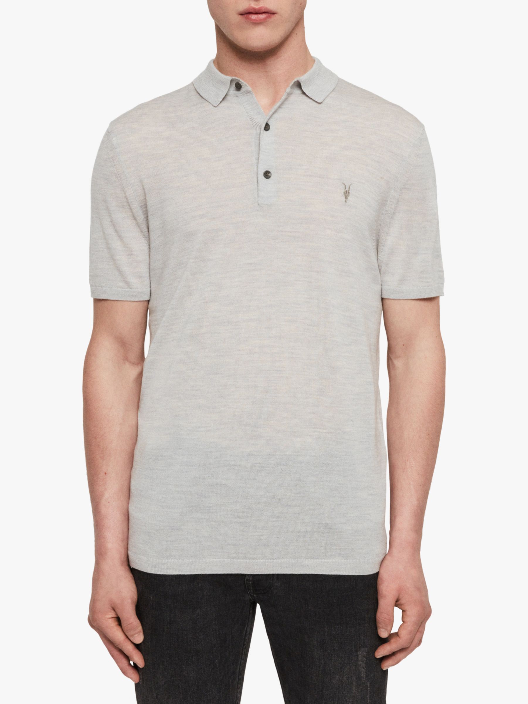 all saints mode merino polo shirt