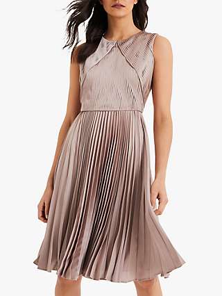 Damsel in a Dress Zoey Pleated Textured Dress, Champagne