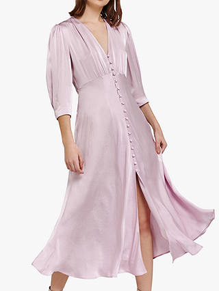 Ghost Madison Satin Dress, Lilac