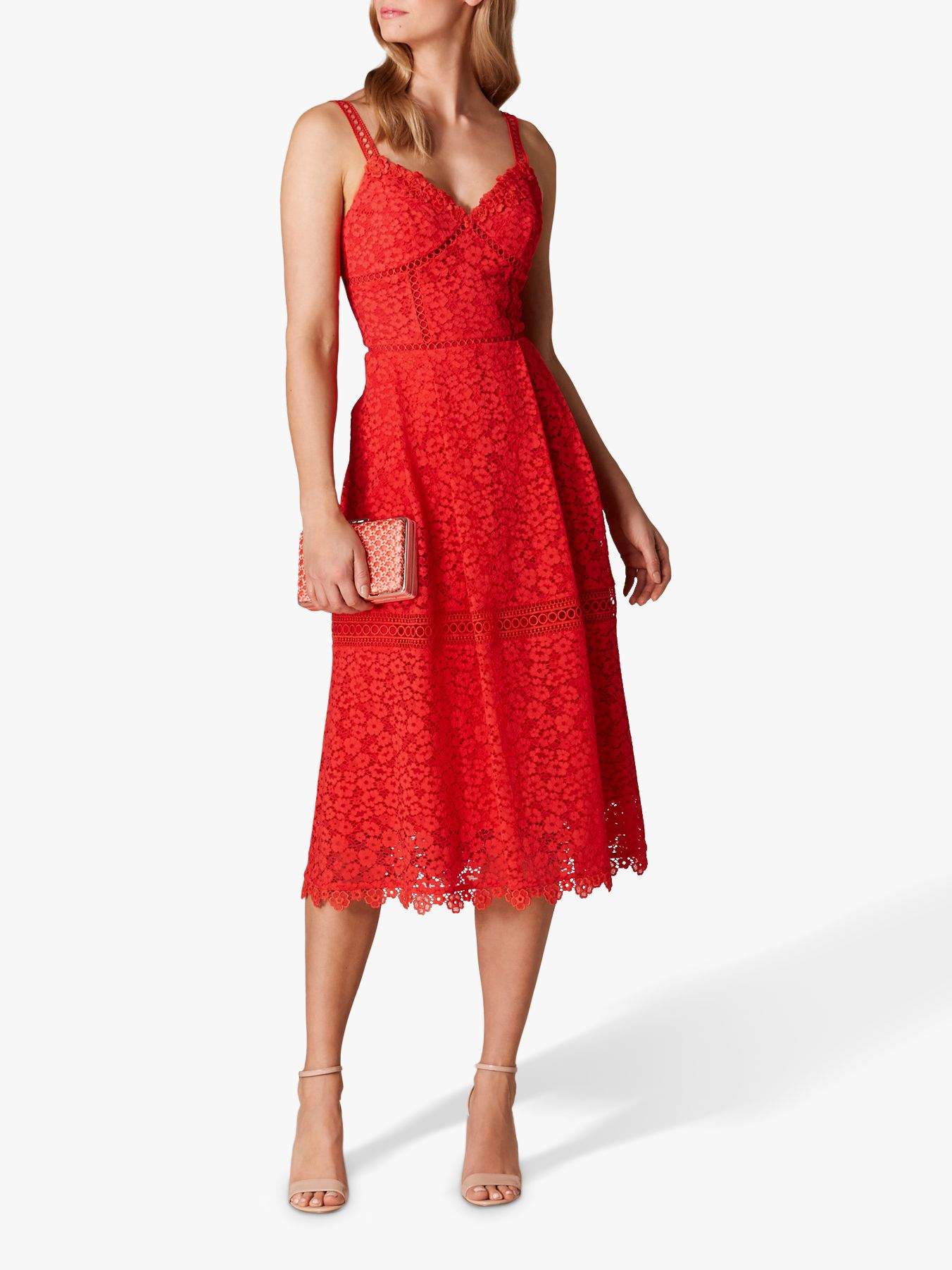 karen millen red lace dress