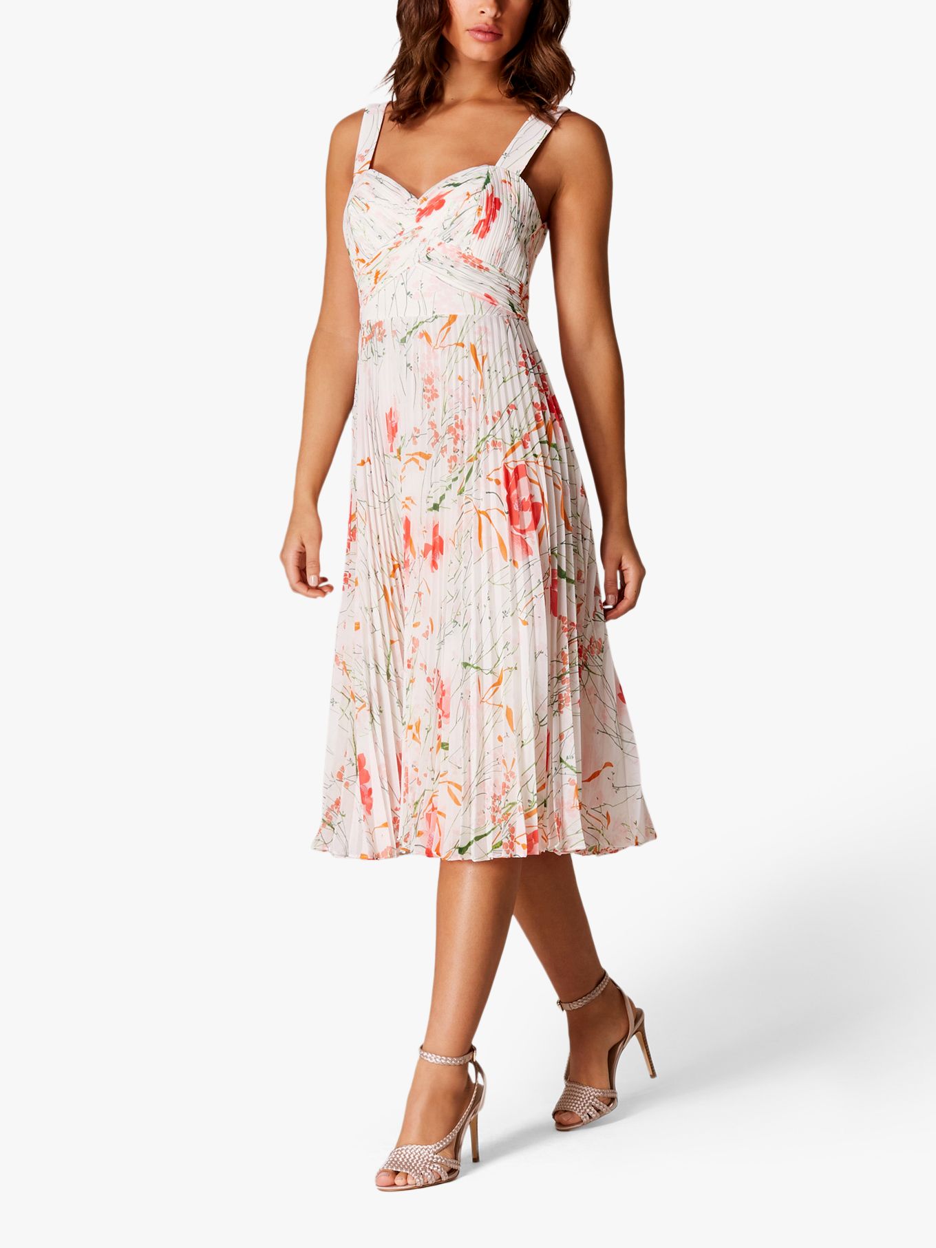 karen millen pleated floral dress