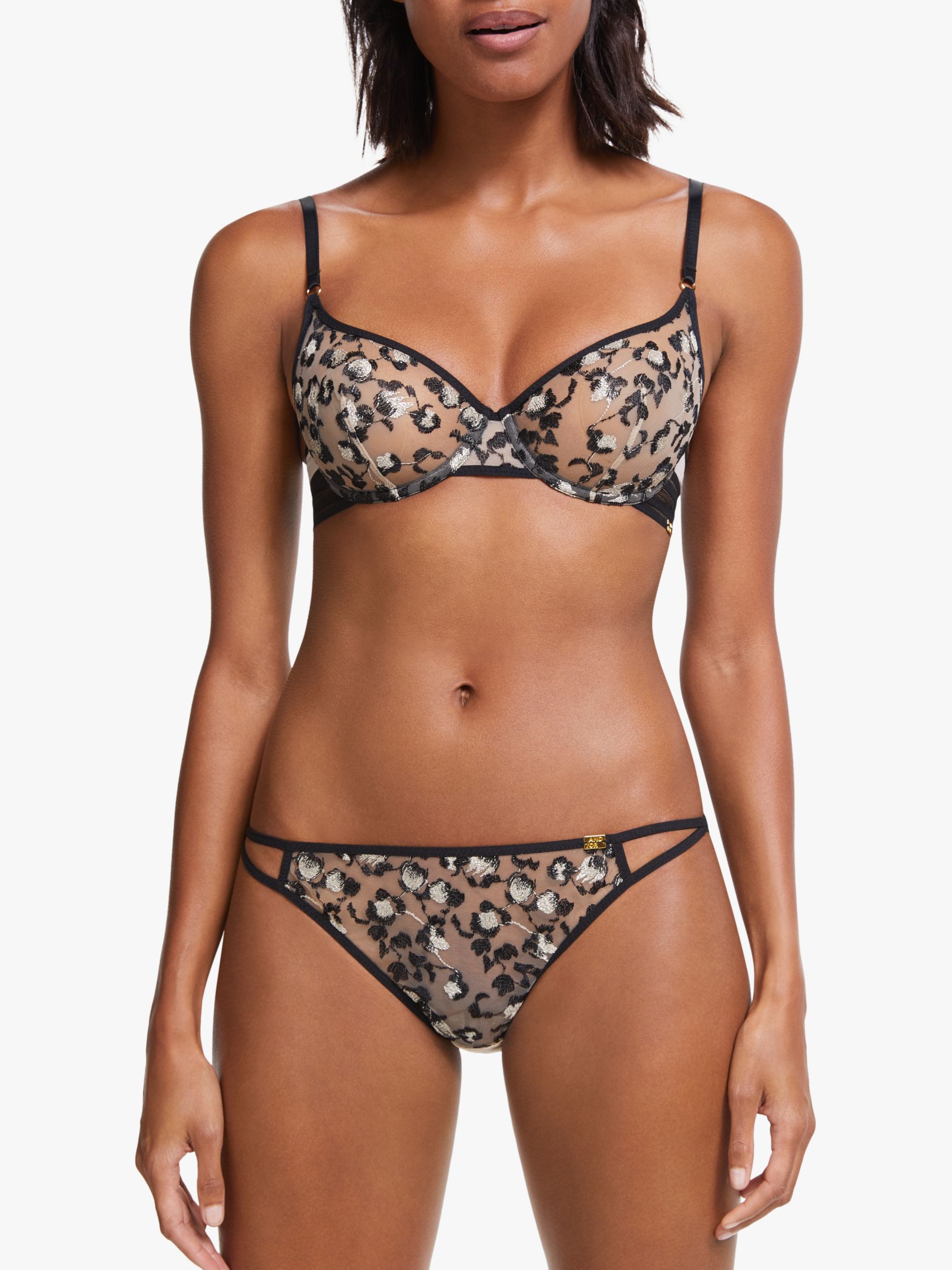 And Or Gabriella Animal Bra Neutral Black At John Lewis Partners Images, Photos, Reviews