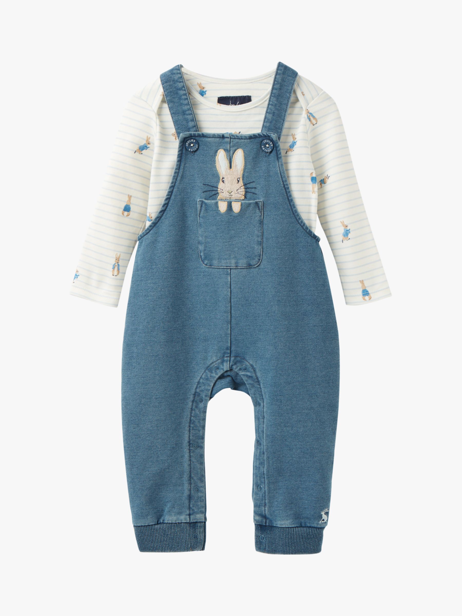 Joules Baby Peter Rabbit Dungaree Set – Denim Peter Rabbit