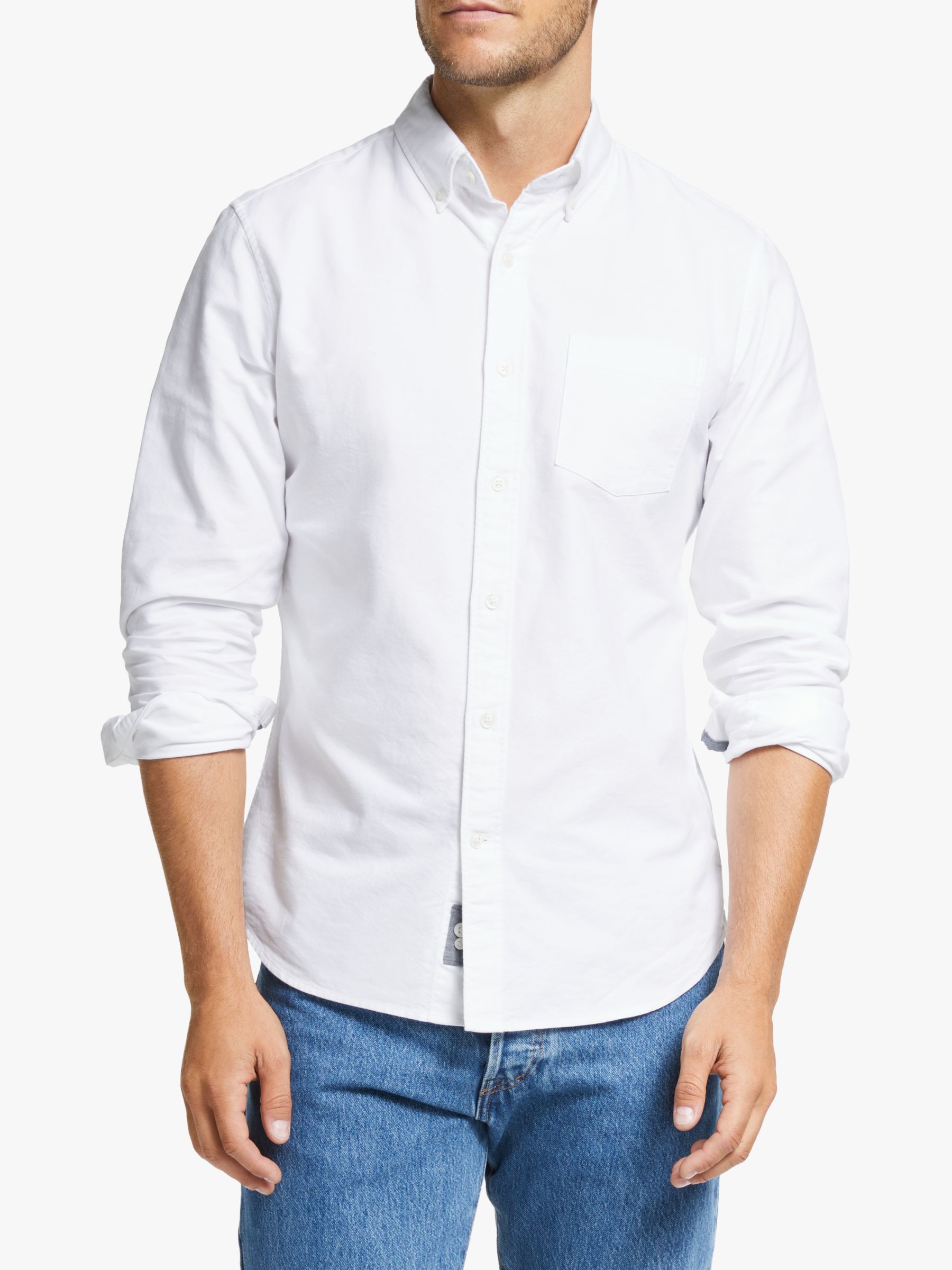 John Lewis & Partners Slim Fit Oxford Shirt, White
