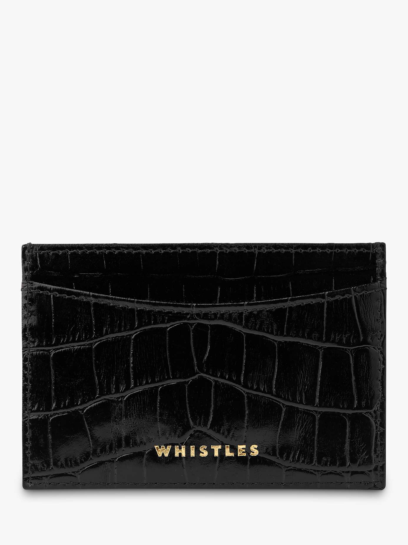 Buy Whistles Shiny Croc Leather Card Holder Online at johnlewis.com