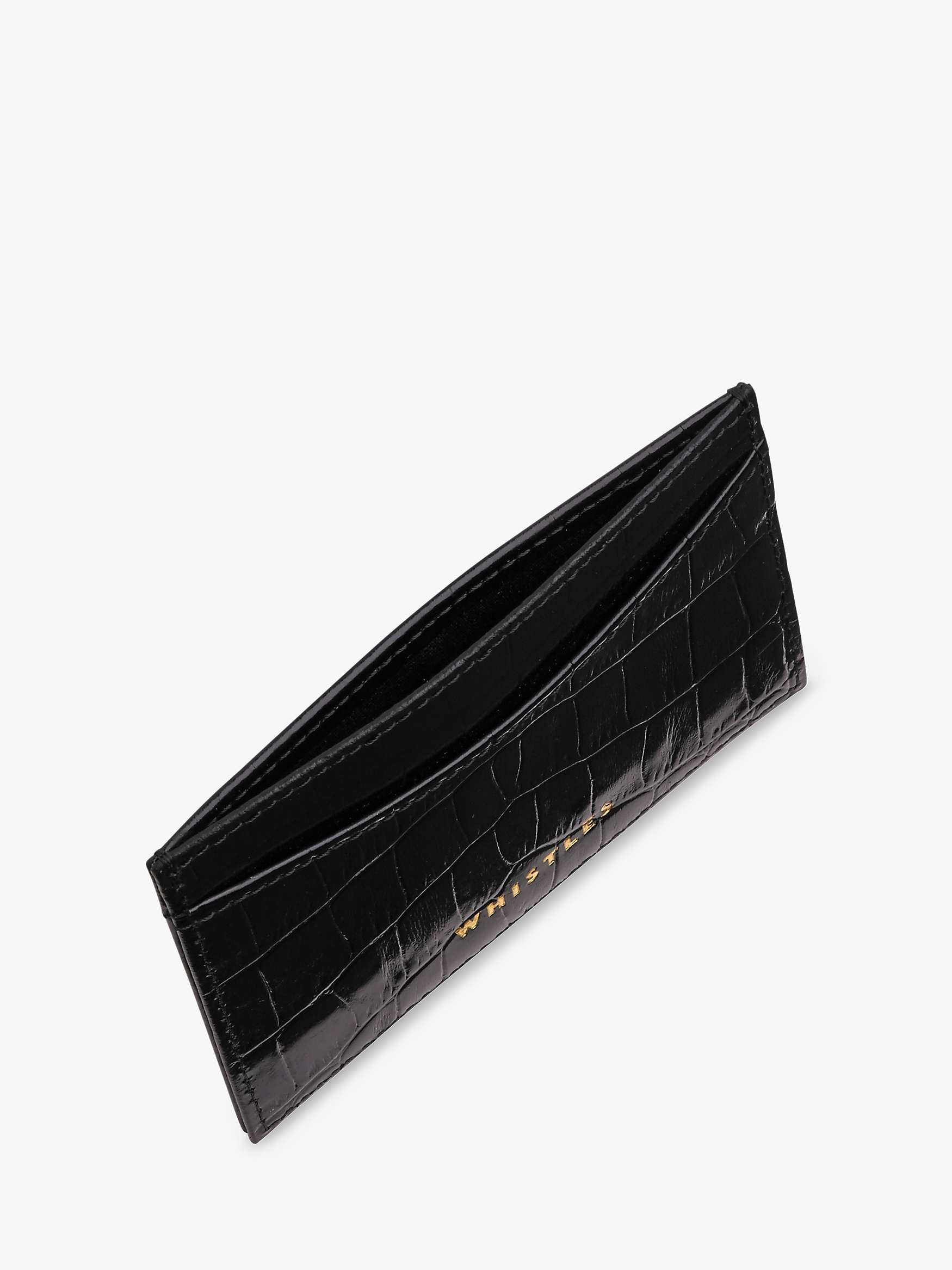 Buy Whistles Shiny Croc Leather Card Holder Online at johnlewis.com